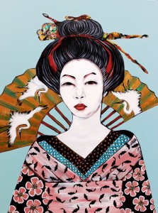 Oka San - giclee reproduction of original art work Ltd edition print of 19 W291 x H395 - $148